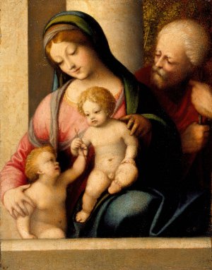 Holy Family with the Infant St. John by Correggio Oil Painting