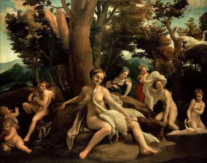 Leda with the Swan by Correggio - Oil Painting Reproduction