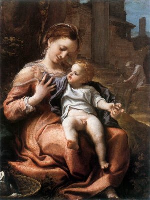 Madonna of the Basket by Correggio Oil Painting