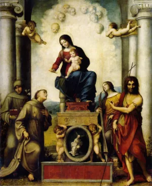 Madonna with St. Francis by Correggio Oil Painting