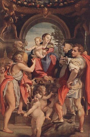 Madonna with St George by Correggio Oil Painting