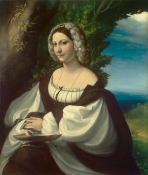 Portrait of a Gentlewoman by Correggio Oil Painting