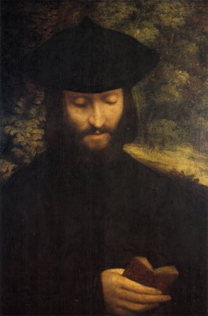 Portrait of a Man with a Book by Correggio Oil Painting