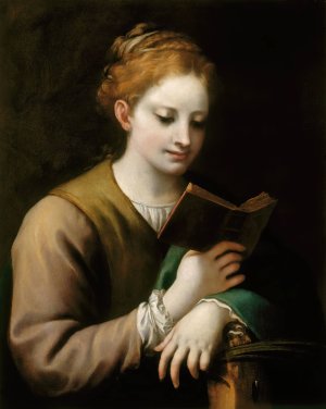 Saint Catherine Reading by Correggio Oil Painting