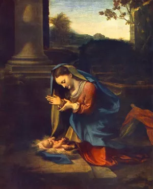 The Adoration of the Child painting by Correggio