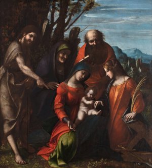 The Mystic Marriage of Saint Catherine by Correggio Oil Painting