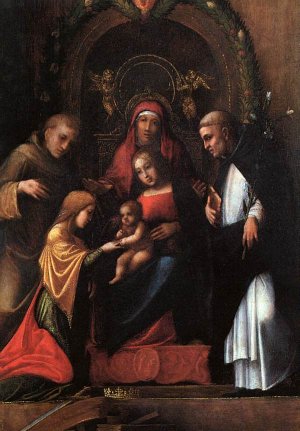 The Mystic Marriage of St. Catherine Oil painting by Correggio