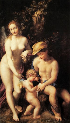 Venus with Mercury and Cupid by Correggio Oil Painting