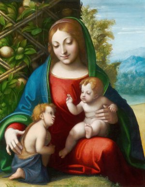Virgin and Child with the Young Saint John the Baptist by Correggio Oil Painting