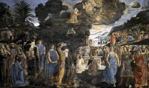 Tables of the Law with the Golden Calf painting by Cosimo Rosselli