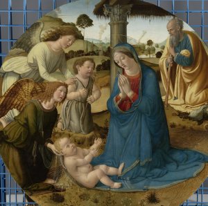 The Adoration of the Christ Child by Cosimo Rosselli Oil Painting