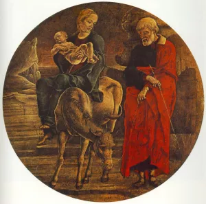 Flight to Egypt from the Predella of the Roverella Polyptych by Cosme Tura Oil Painting