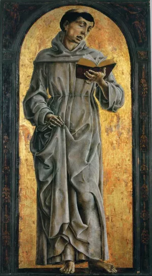 St Anthony of Padua Reading by Cosme Tura Oil Painting