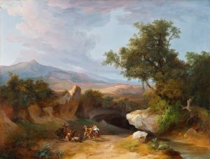 Banditen in der Romagna Oil painting by Costantino Rosa