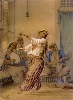 The Egyptian Dancer Oil painting by Count Amadeo Preziosi