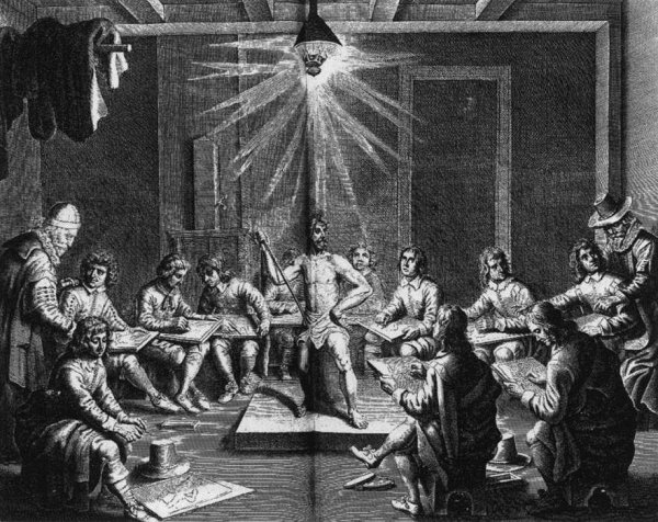Main Product Photo of The Drawing School Painting by Crispijn Van De Passe