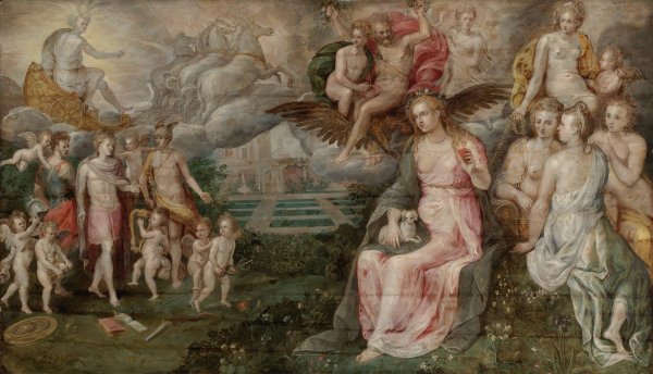 An Allegory Of Fidelity by Crispijn Van Den Broeck - Hand-Painted Oil Painting Reproduction