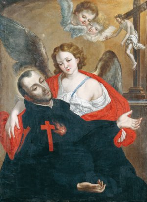Ecstasy of Saint Camillus de Lellis by Cristobal Lozano Oil Painting