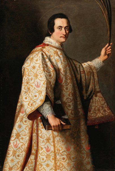 Portrait of a man in the guise of Saint Lawrence by Cristofano Allori - Hand-Painted Oil Painting Reproduction
