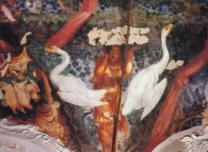 Festoon decoration Detail by Cristofano Gherardi Oil Painting
