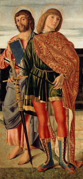 Saint Matthew and Saint Sebastian by Cristoforo Caselli Oil Painting