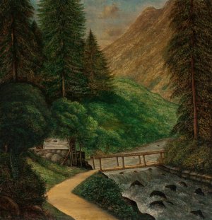Mill in Ansee by Cyprian Lachnicki Oil Painting