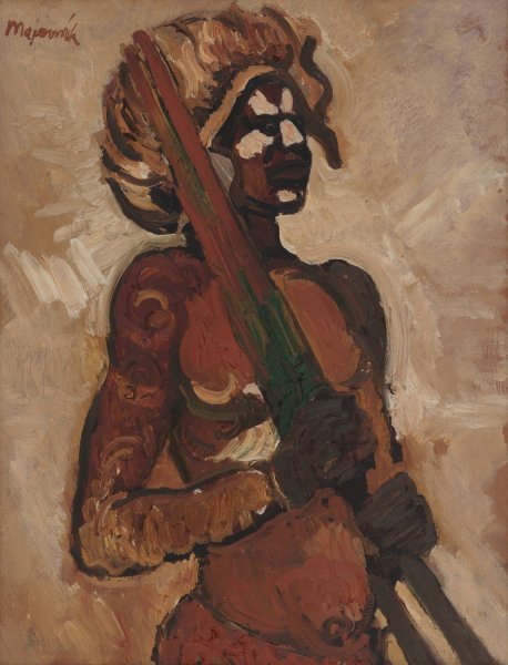 Main Product Photo of Black Warrior  Painting by Cyprian Majernik