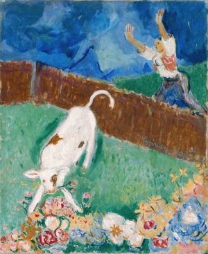 Calf by Cyprian Majernik Oil Painting