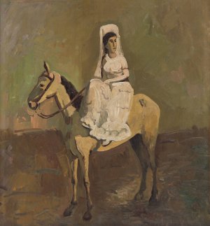 Equestrienne by Cyprian Majernik Oil Painting