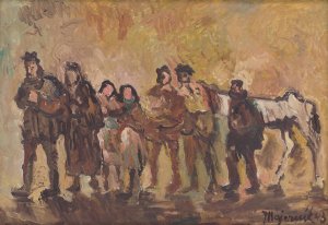 Exiles by Cyprian Majernik Oil Painting