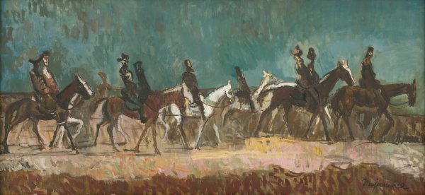 Main Product Photo of Exotic Riders  Painting by Cyprian Majernik
