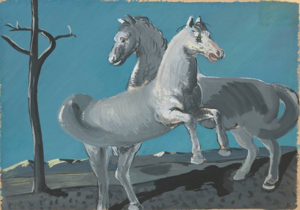 Horses  by Cyprian Majernik - Hand-Painted Oil Painting Reproduction