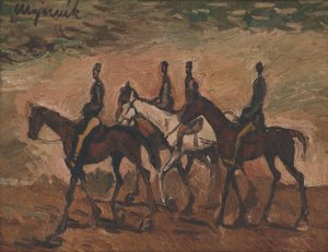 Jazdecka hliadka by Cyprian Majernik Oil Painting