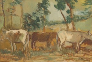 Kravy by Cyprian Majernik Oil Painting