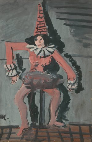 Pierot by Cyprian Majernik Oil Painting