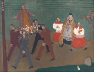 Procession by Cyprian Majernik Oil Painting