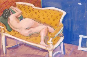 Reclining Nude by Cyprian Majernik Oil Painting