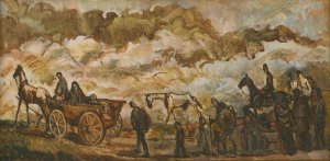 Refugees by Cyprian Majernik Oil Painting