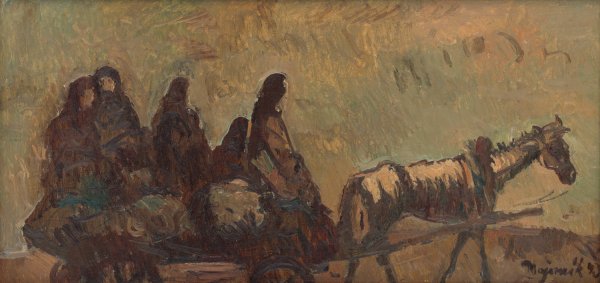 Main Product Photo of Refugees  Painting by Cyprian Majernik