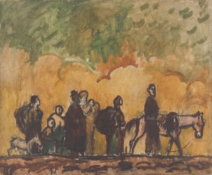 Refugees by Cyprian Majernik Oil Painting