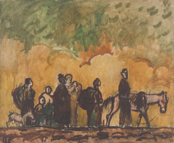Refugees  by Cyprian Majernik - Hand-Painted Oil Painting Reproduction