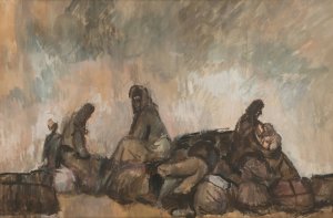 Refugees by Cyprian Majernik Oil Painting