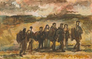 Refugees by Cyprian Majernik Oil Painting