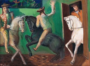 Riders by Cyprian Majernik Oil Painting