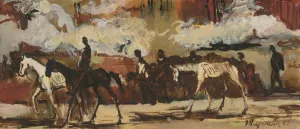 Riders by Cyprian Majernik Oil Painting