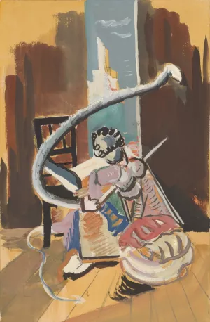 Study for Painting in a Circus Setting by Cyprian Majernik Oil Painting