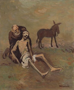The Good Samaritan by Cyprian Majernik Oil Painting