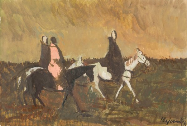 Main Product Photo of Three Riders  Painting by Cyprian Majernik
