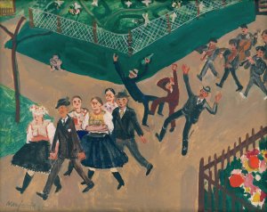 Wedding Procession by Cyprian Majernik Oil Painting