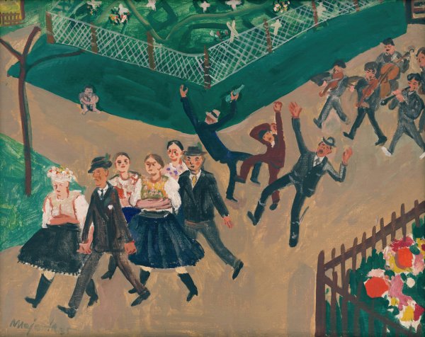 Main Product Photo of Wedding Procession  Painting by Cyprian Majernik
